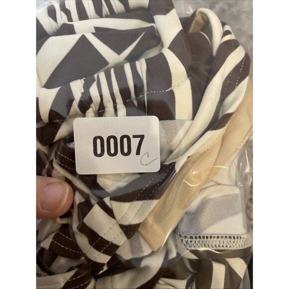 Tommy Bahama Womens Size 10 Brown Zebra Print Swimsuit Halter One Piece Ruched - Picture 8 of 8